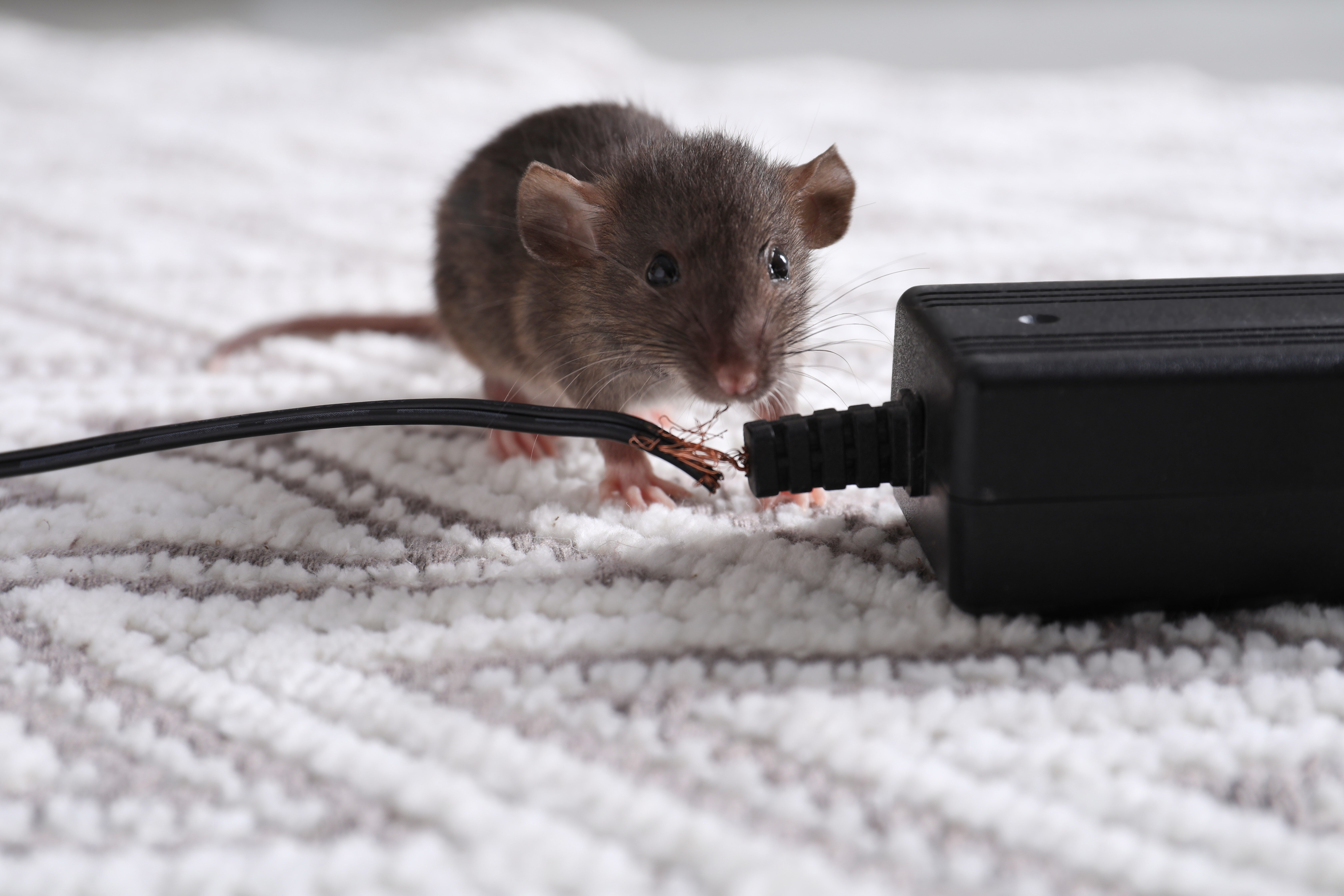 mouse chewing on a wire - mice control for home